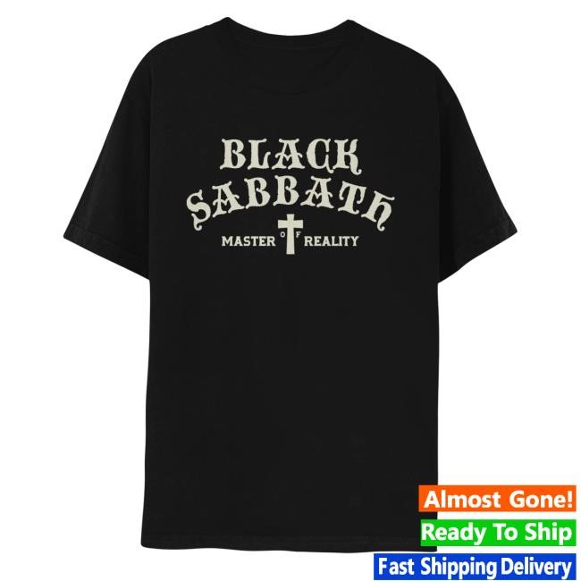 Official Black Sadbath Shop Merch Master Of Reality Trippy Skull T Shirt
