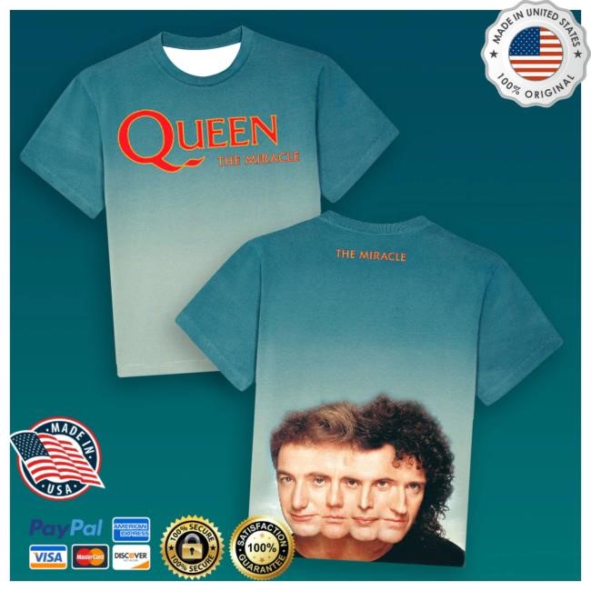 Queen 'The Miracle' Dip Dye Dipped Tshirt Queen Merch Store Shop Official