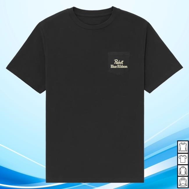 Official Pabst Blue Ribbon Pabst Blue Ribbon Black Pocket Shirt