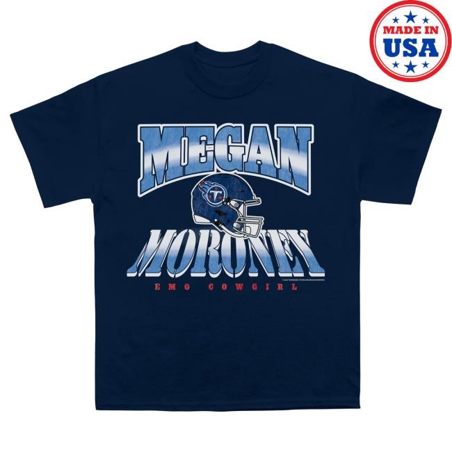 Official Megan Moroney Merch Store Shop Megan Moroney x Tennessee Titans Helmet Tee Navy Tee