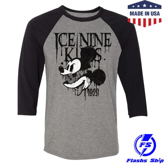 Official Ice Nine Kills Merch Store Crack Head Mouse Raglan Long Sleeve Tees Ink Merch IceNineKills