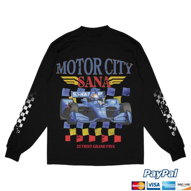 Official Sana Detroit Red Wings Sana Detroit Motor City Racing Long Sleeve Shirt 2024 - Black