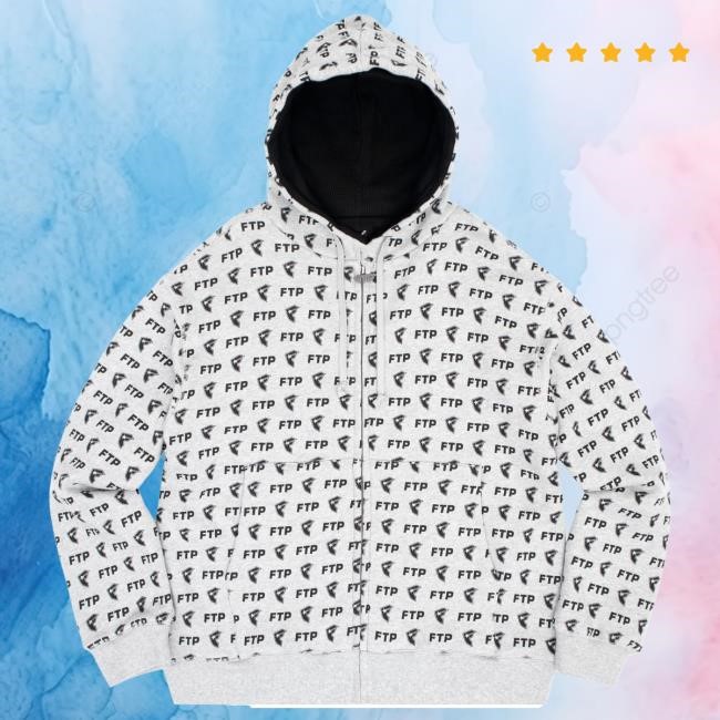 FTP + Famous All Over Logo Zip Hoodie Fuck The Population