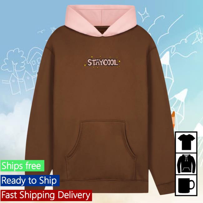 Official Stay Cool Clothing Store Staycool Sparkle Pull Over Hoodie Chocolate/Pink StaycoolNyc