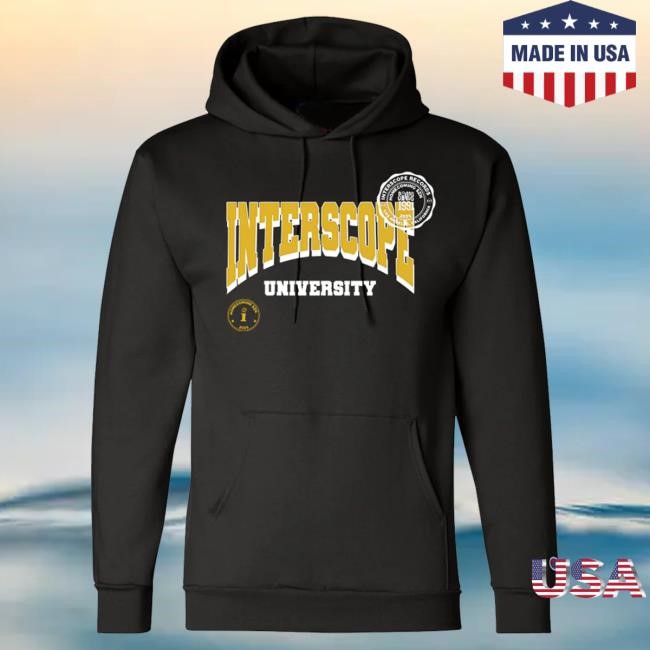 Official Interscope Black University Attractive Hoodie