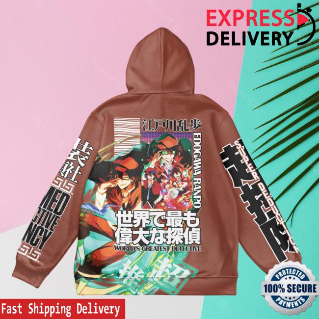 Official Anime Ape Clothing Edogawa Ranpo Bungou Stray Dogs Streetwear AOP Hooded Sweatshirt 3D All Over Print Animeape