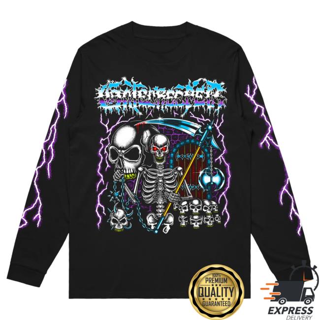 Official Gatecreeper Merch Store Gatecreeper Purple Lightning Long Sleeve T Shirt