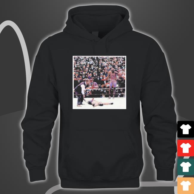 Official Jack Johnson Takes Out Tommy Burns 1908 Hooded Sweatshirt