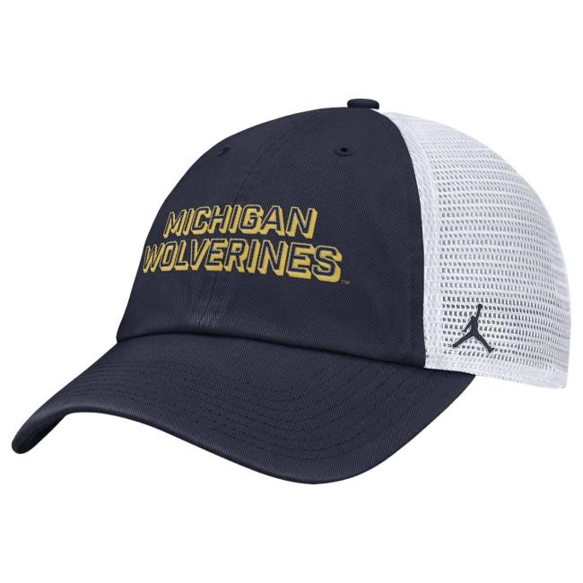 Michigan Wolverines Nike Jordan Navy Club Trucker Cap The M Den Official Shop