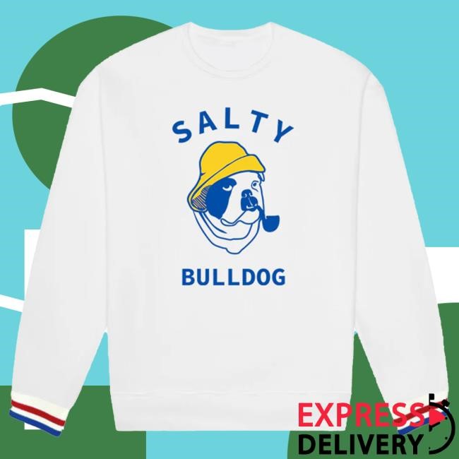 Official Duke and Winston Salty Bulldog Crew neck Sweatshirt (White)