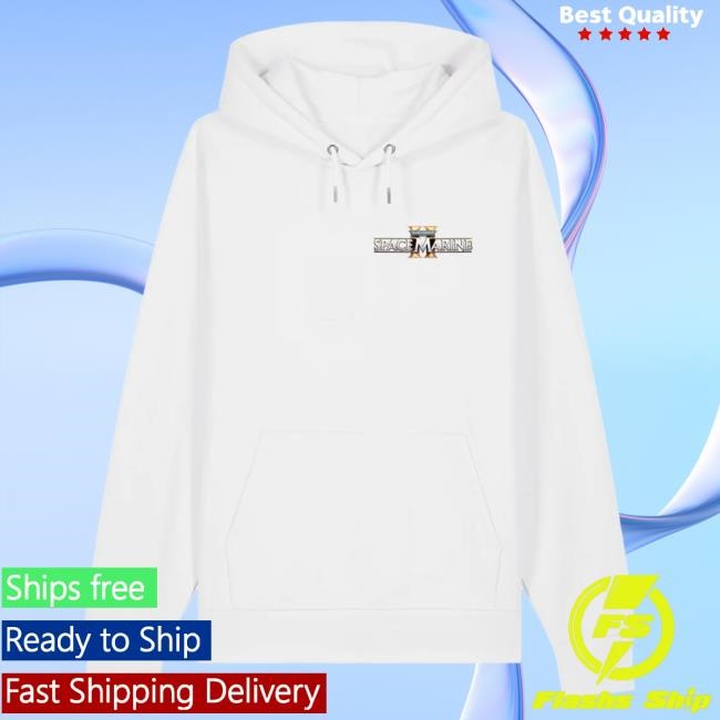 Wardrobe Staple Space Marine 2 Eternal Service White Hoodie