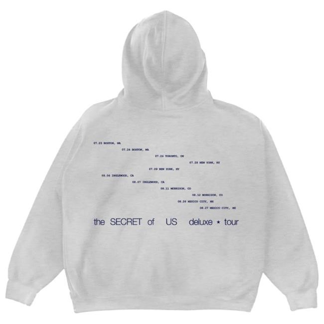 Official Gracie Abrams Secret Tour Heather Grey Star Hood GracieAbrams
