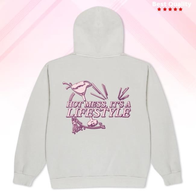 Official Iamunwell Hot Mess, It's A Lifestyle Attractive Hoodie (Gray)
