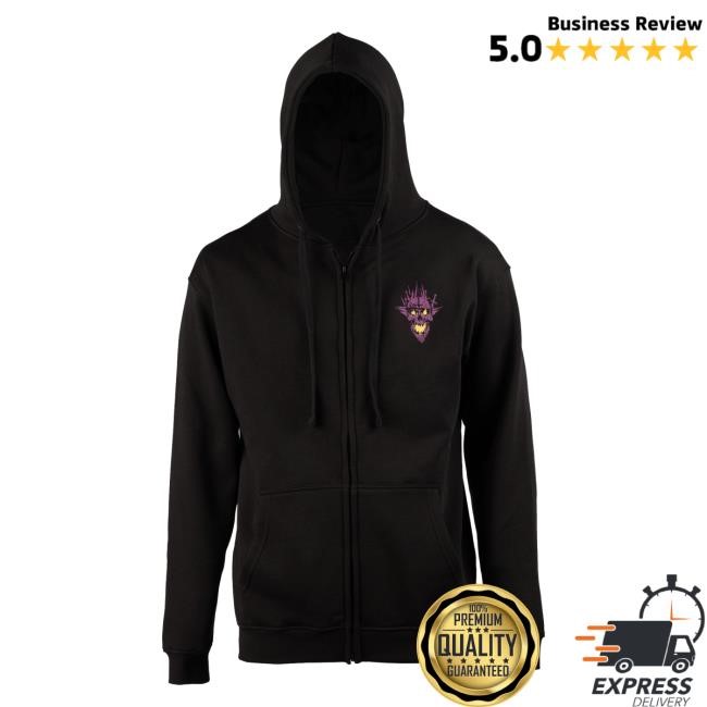 Official Valheim Merch Store Yagluth, Men's Zip Huppari, Black
