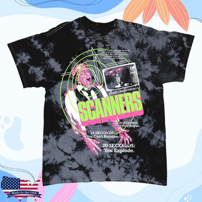 Official Studiohouse Designs Scanners Tie Dye T-Shirt Black