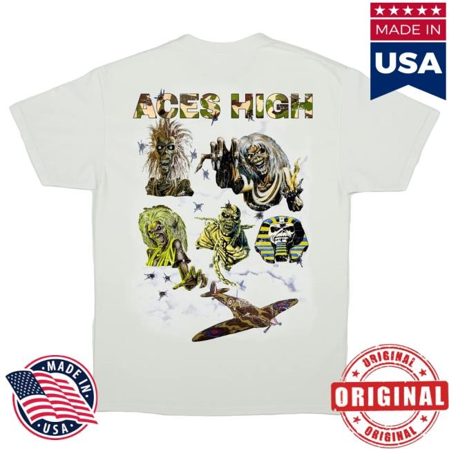 Official Complex Merch Store Screen Stars Iron Maiden - Aces High SS Tee