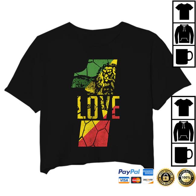 Official Bob Marley Merch Store Shop Bob Marley Women's Cup One Love Crop Top T-Shirt