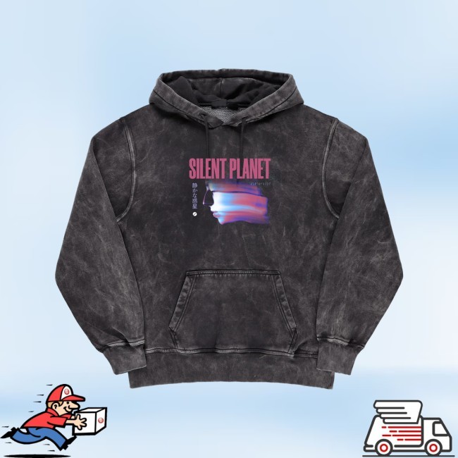 Melting Face Mineral Dye Long Sleeve Hoodie Silent Planet Official Merch