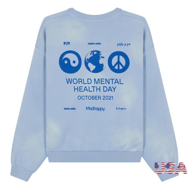 Official Madhappy Clothing Merch Store World Mental Health Day Heritage Hoodie Mad Happy Shop