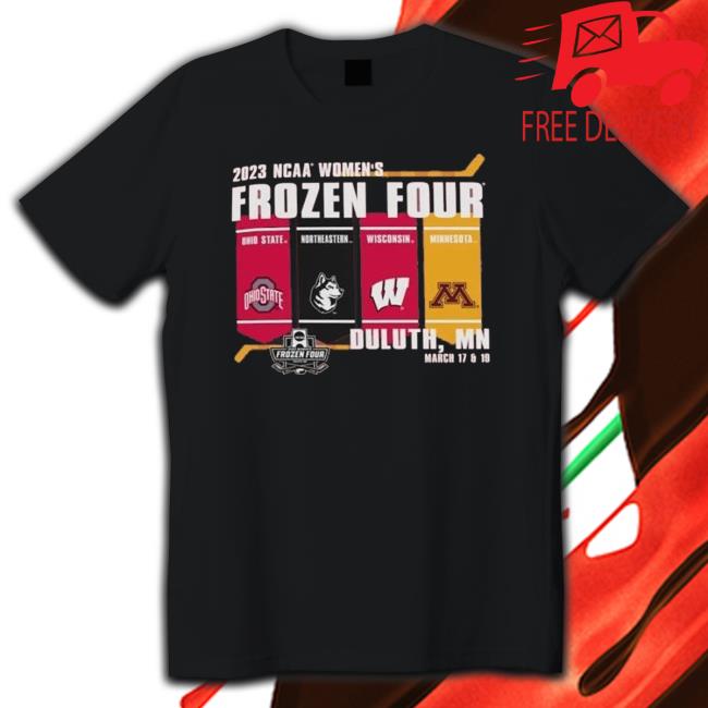 Ncaa 2023 Women’S Ice Hockey Frozen Four Official T-Shirt