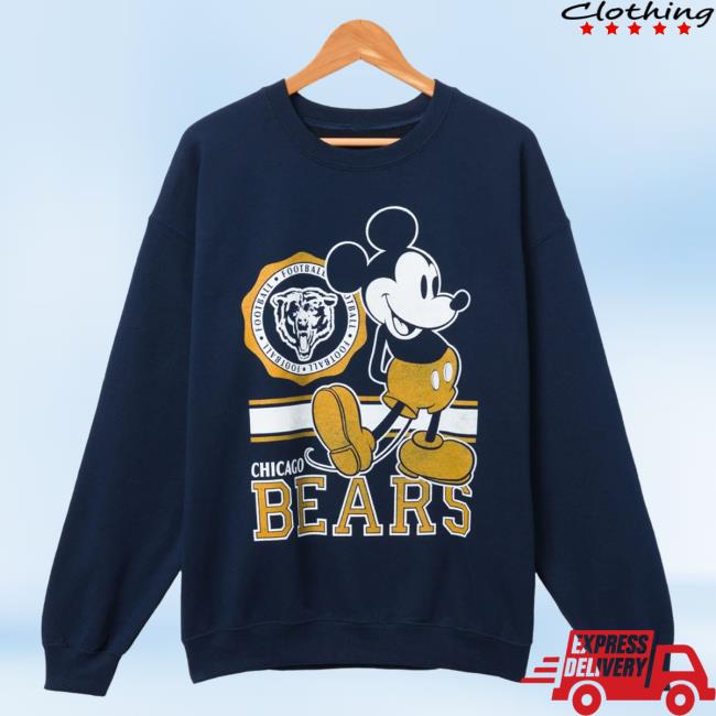 Official Junk Food Apparel Clothing Store Shop Junkfoodclothing Chicago Bears Footbal Logo Mickey Mouse Crew