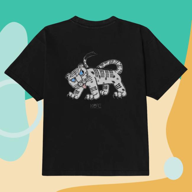 Official Kore Limited Merch Store KoreLimited White Tiger Shirt (Black) Kore Limited Apparel Clothing Shop