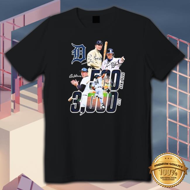 Thank You Miguel Cabrera Detroit Tigers 3000 Hits Club And 500 Home Runs Signatures Shirt