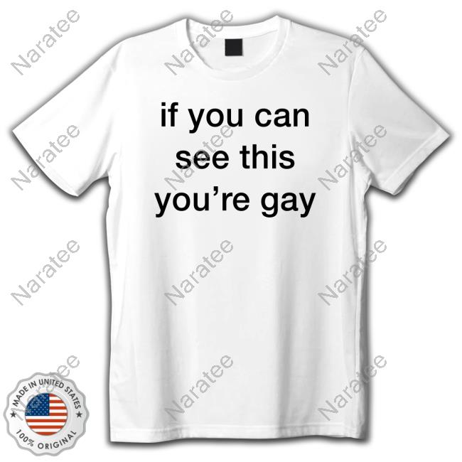 If You Can See This You're Gay T Shirt