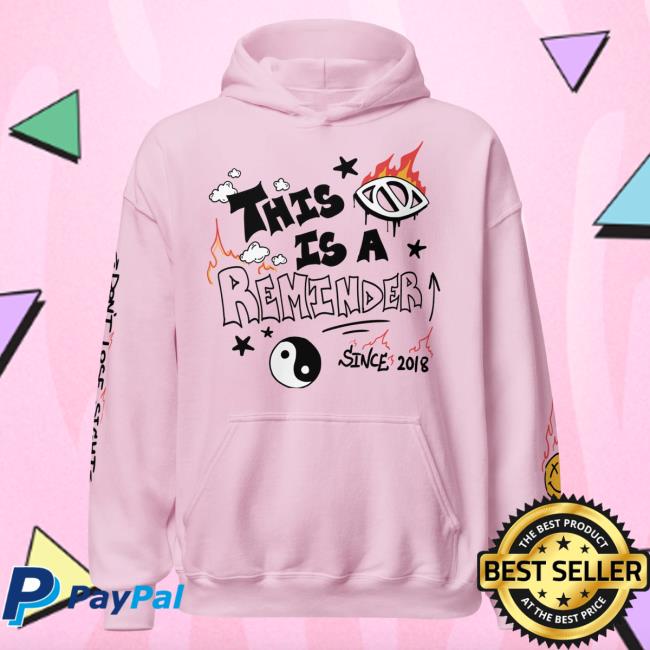 Official Itsjusta6 Merch Store Shop Itsjusta6 This is a Reminder Crew neck Sweatshirt Light Pink