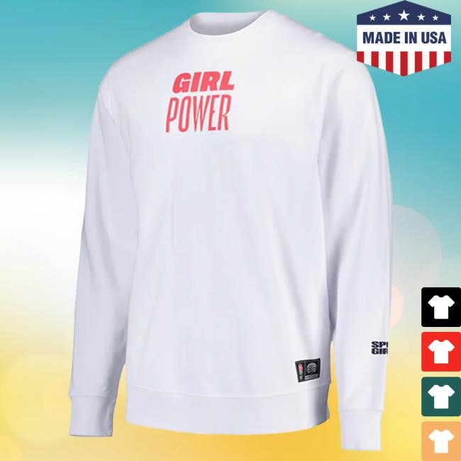 Official Spice Girls Merch Store Red Roses x Spice Girls Crew White Crew Neck Sweatshirt