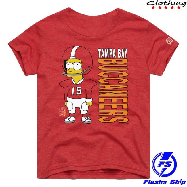 Official Tampa Bay Buccaneers Homage x The Simpsons Youth Tee - Red
