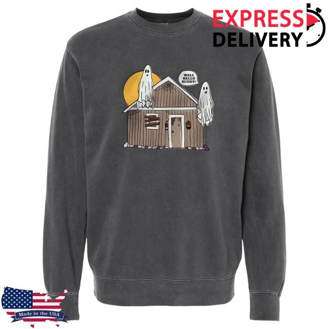 Official Old Time Hawkey Hello Buddy Halloween Sweatshirt