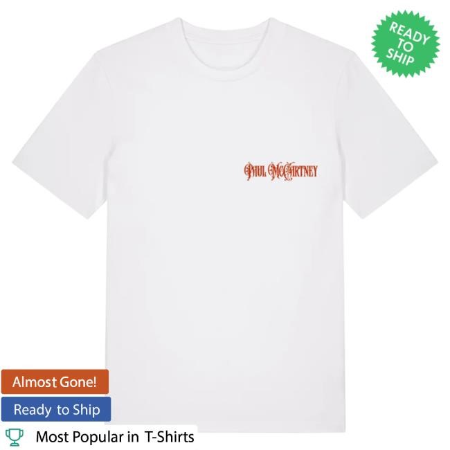 Official Paul Mccartney Got Back 2025 Hamilton Event T Shirt