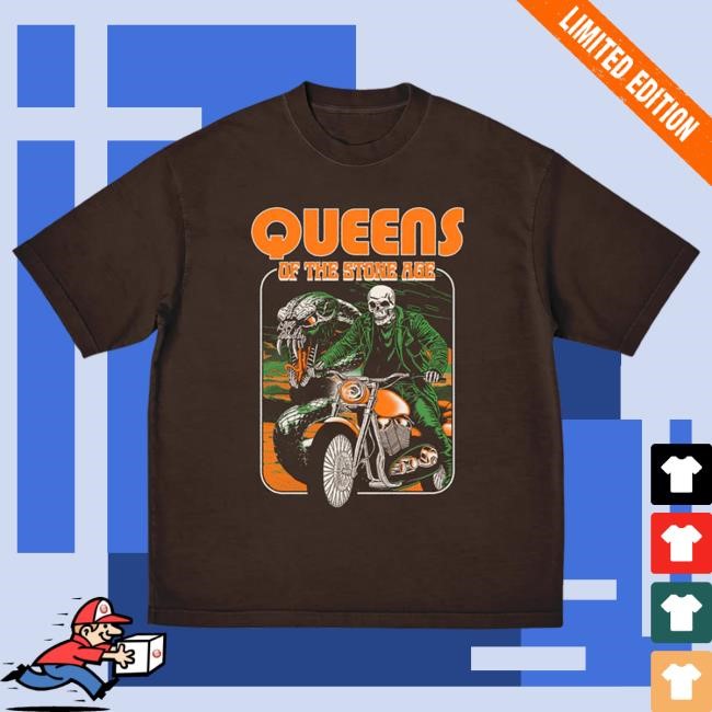 Official Qotsa Merch Store Queens Of The Stone Age Snake Skeleton Popover Shirt Qotsa Apparel Shop