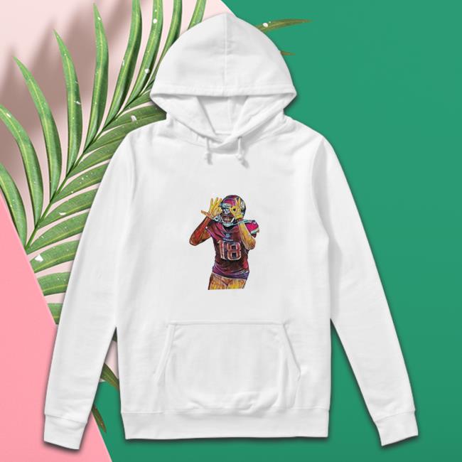Official Colorful Vintage Of Justin Jefferson Retro Graphic Football Tee