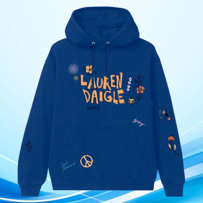 Official Lauren Daigle Merch Store Shop LaurenDaigle Navy Doodle Popover Hoodie