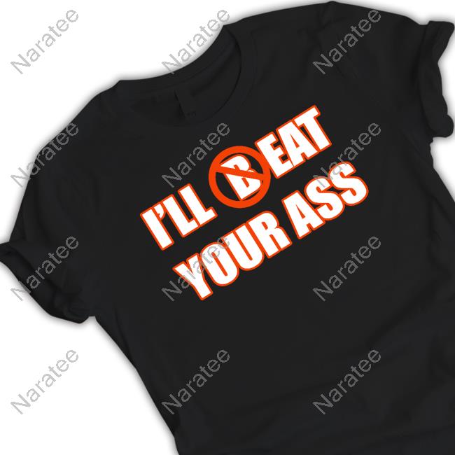 Shop Derf Merch I'll (B)Eat Your Ass Pumpkin Orange Crewneck Sweatshirt