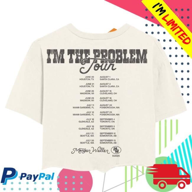 Official Morgan Wallen Merch Store Shop Morgan Wallen I’m The Problem Tour Cropped Shirt MorganWallen