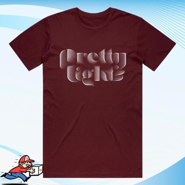 Official Pretty Lights Merch Pretty Lights Bitmap Logo Tee (Burgundy) PrettyLights