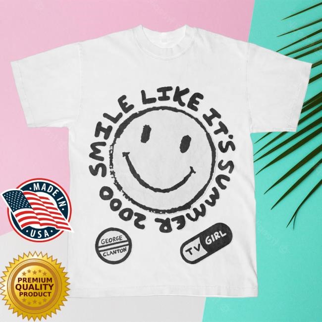 Official Hello Merch TV Girl White On Black Summer 2000 Popover Shirt HelloMerch