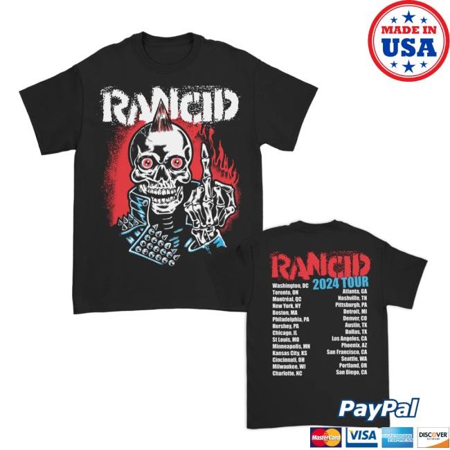 Middle Finger Tour 2024 New Shirt (Black) – Rancid Store US