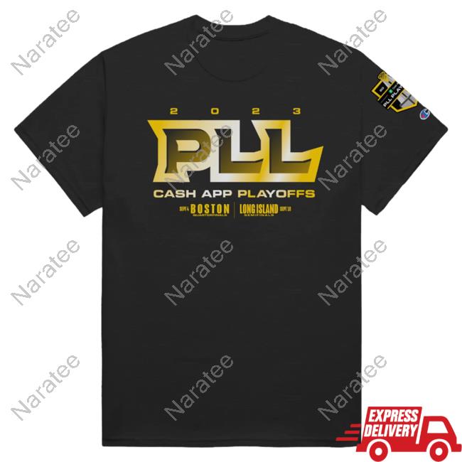 Official Premier Lacrosse League Shop Champion Cash App 2023 Playoff Top Shirt Black