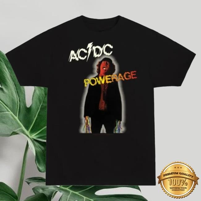 Official Ac Dc Merch Store Ac/Dc Powerage Black Tee Ac Dc Shop Acdc Clothing