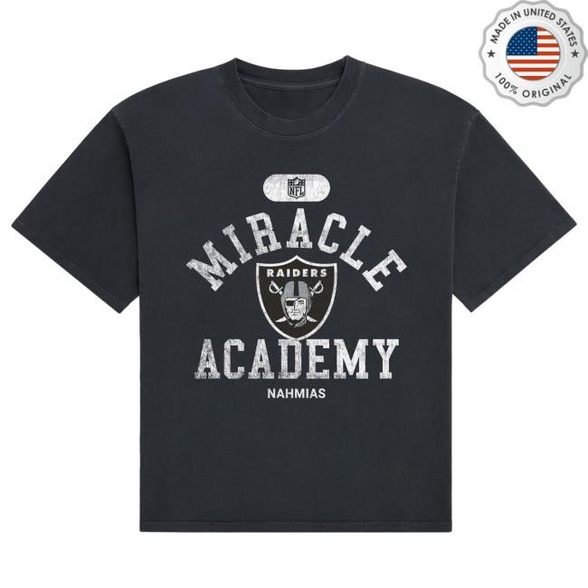 Official Fanatics Shop Store Merch Las Vegas Raiders Miracle Academy Unisex Boxy New Shirt - Black by NFL