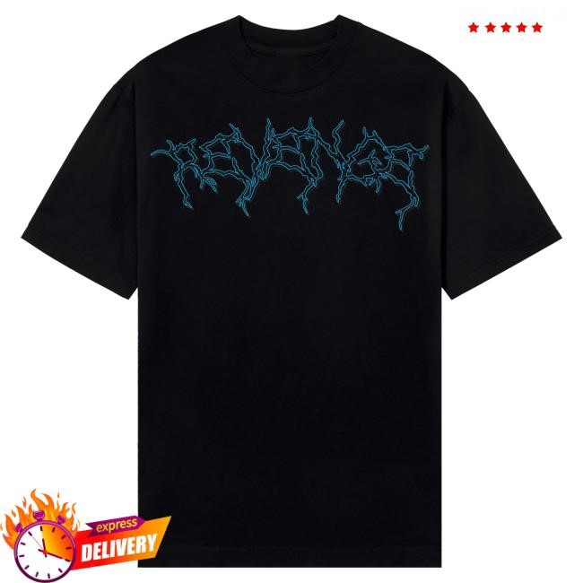 Official City Morgue Merch Revenge X City Morgue Lightning Logo Cerberus Tee Black/Blue Attractive Shirt City Morgue Clothing