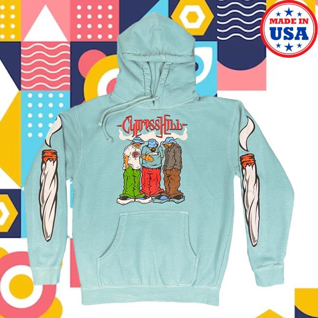 Official Cypress Hill Merch Cypress Hill Blunted Hood CypressHill Light Blue