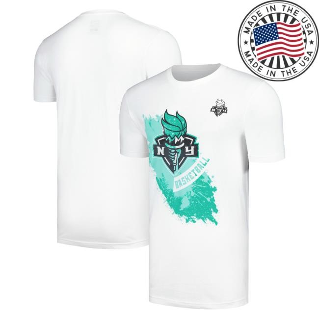 Official Ny Liberty Merch Store Unisex Stadium Essentials White New York Liberty Splashed Tee Ny Liberty Apparel Shop