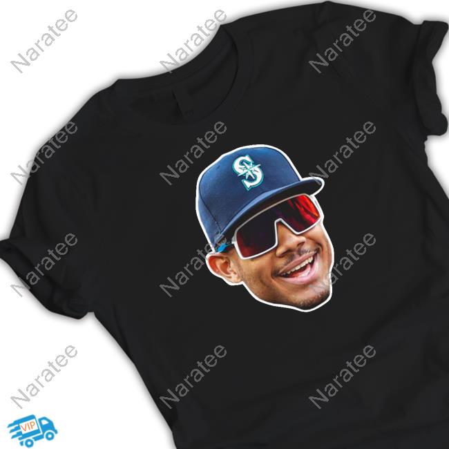 Official Seattle Mariners Julio Rodriguez Head Tee Shirt