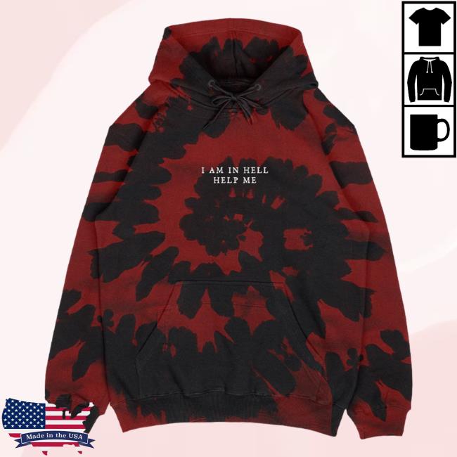 Official Outsider Apparel Merch I Am In Hell Help Me Tie Dye Hoodie