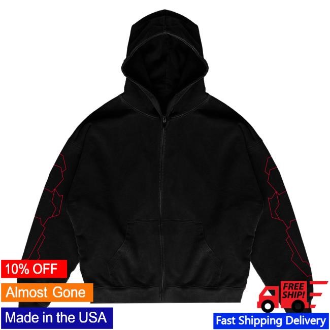 Cloudeelle Cyberspine Oversized Hoodie Red Capsule Edition